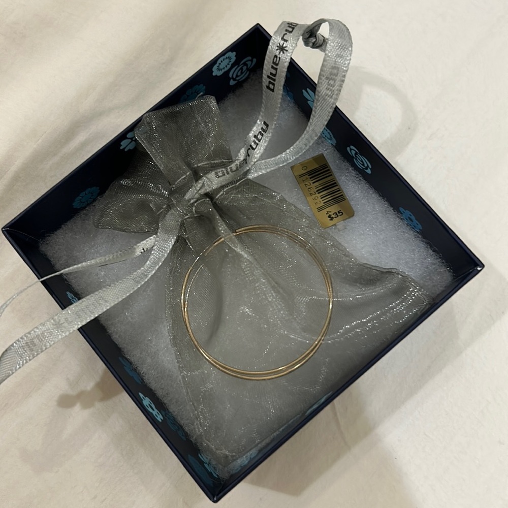 Brand New Blue Ruby Hoops